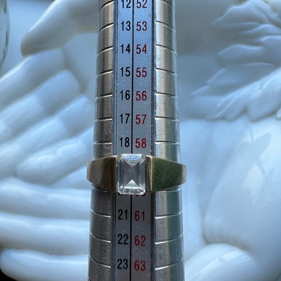 vintage 14K gold CZ mens ring - Picture 14 of 16